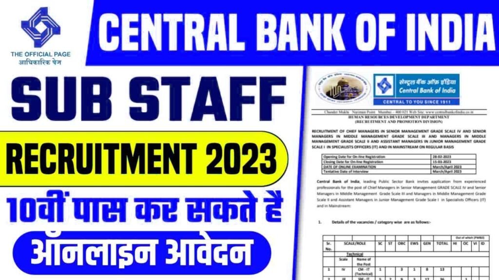 CBI Safai Karamchari भर्ती 2024